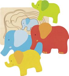 Detailansicht des Artikels: 57450 - Schichtenpuzzle Elefant