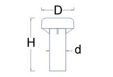 Detailansicht des Artikels: 63260 - Rundlüfter flach MS 6 mm  (VE