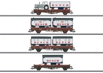 Detailansicht des Artikels: 045040 - Güterwagen-Set Zirkus Busch D