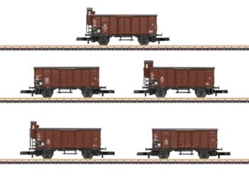 Detailansicht des Artikels: 086605 - Güterwagen-Set G 10 DB