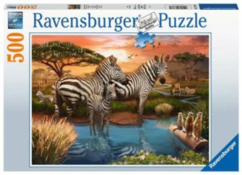 Detailansicht des Artikels: 17376 - Zebras am Wasserloch      500