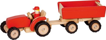 Detailansicht des Artikels: 55942 - Traktor rot mit Anhänger